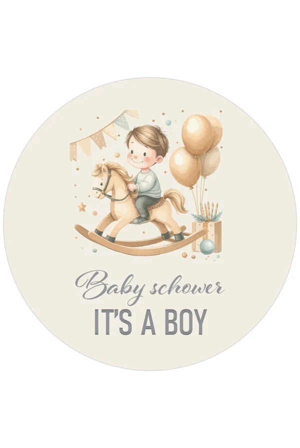 Tort Baby shower chłopiec