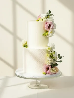 Tort zdobiony kwiatami <br>~