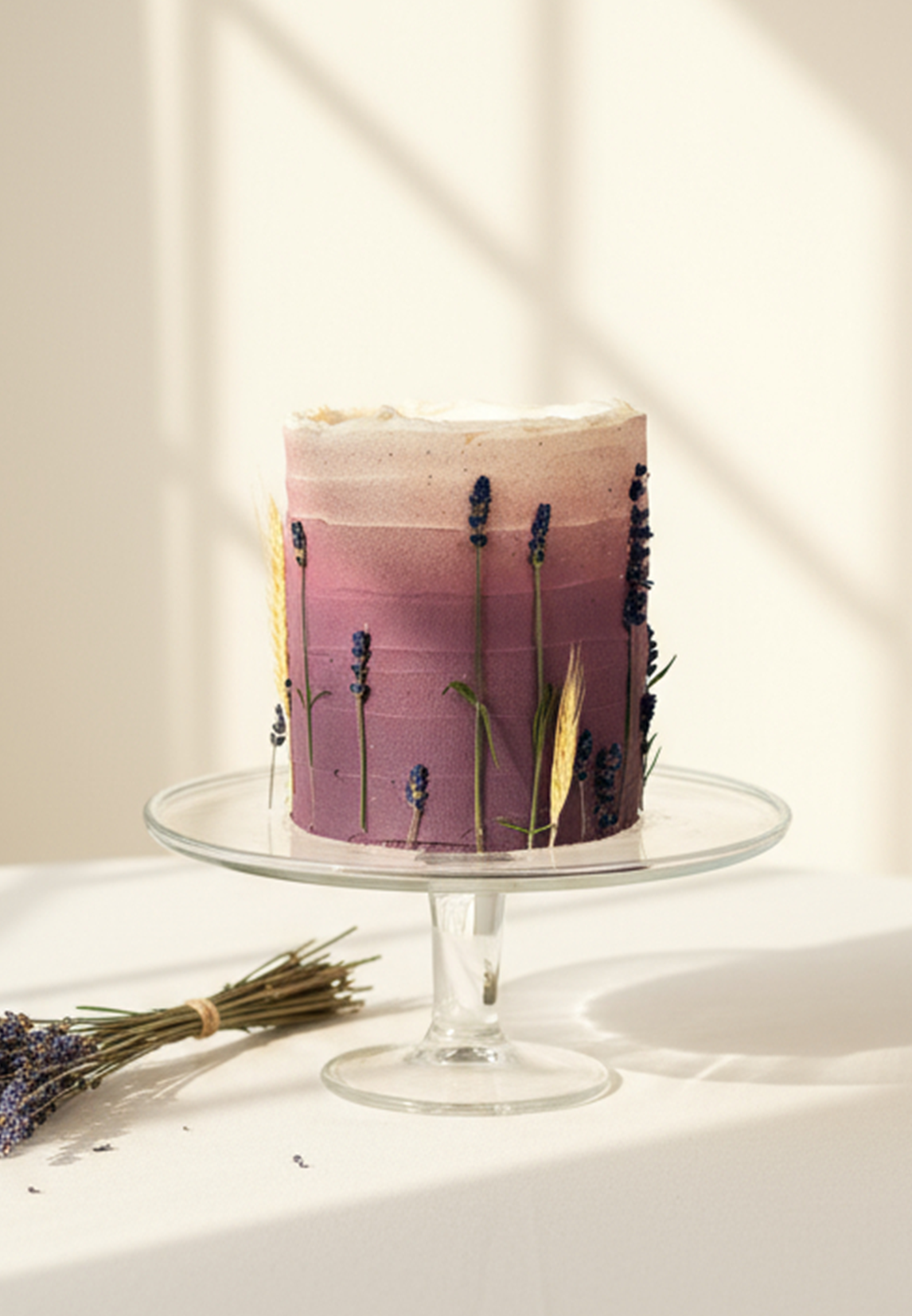 Tort Lawendowy ~ - 110 porcji – tort trzypiętrowy - Truskawka-Bergamotka
