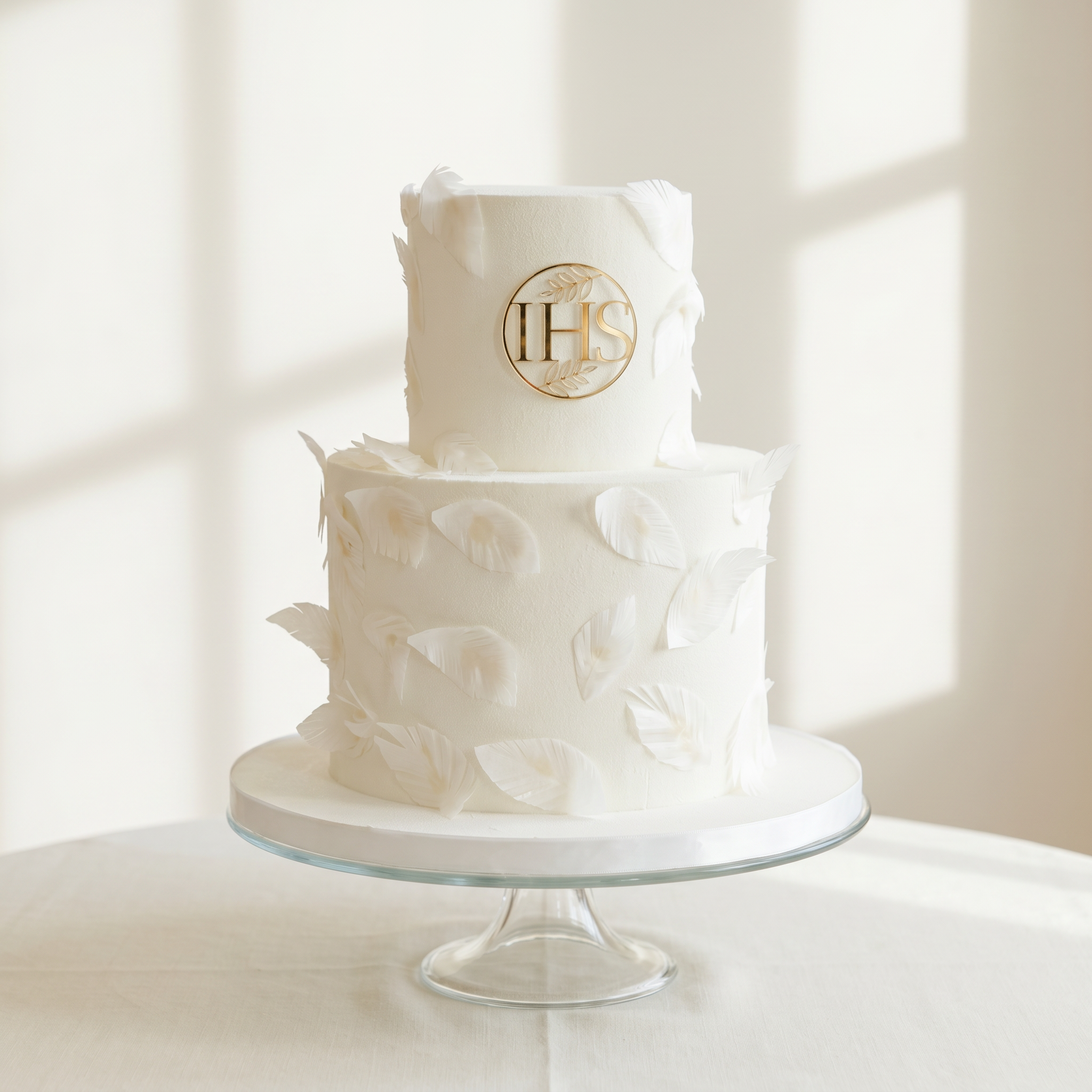 Tort Białe Pióro ~ - 45 porcji – tort dwupiętrowy - Truskawka-Bergamotka